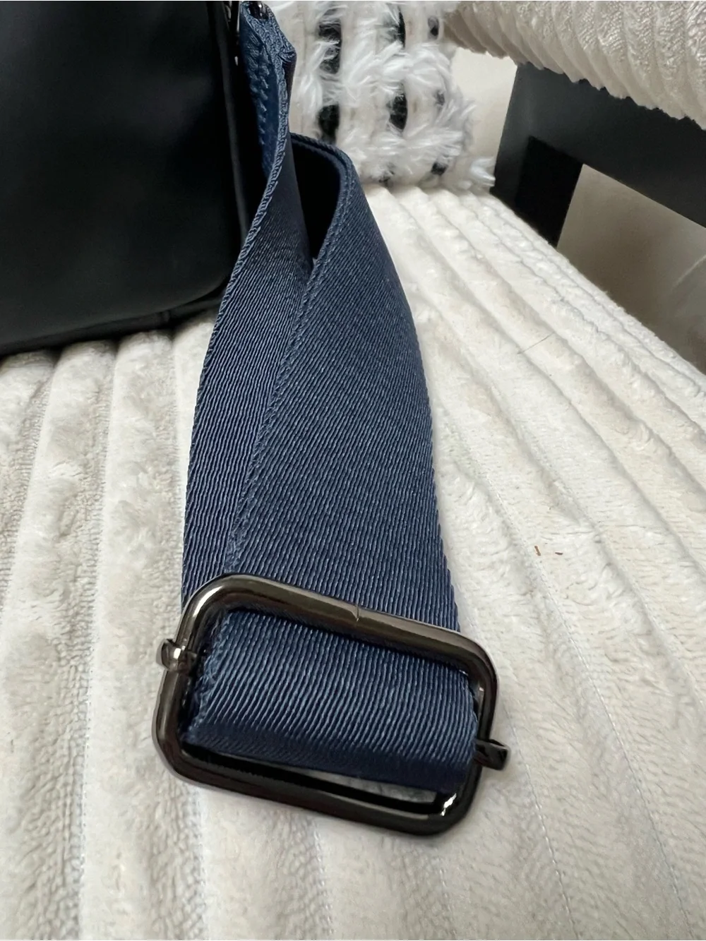 Dior Black and Blue Upcycled Beauty to Crossbody Bag